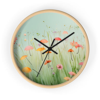 Wall Clock "Umbrella Bloom Haven"