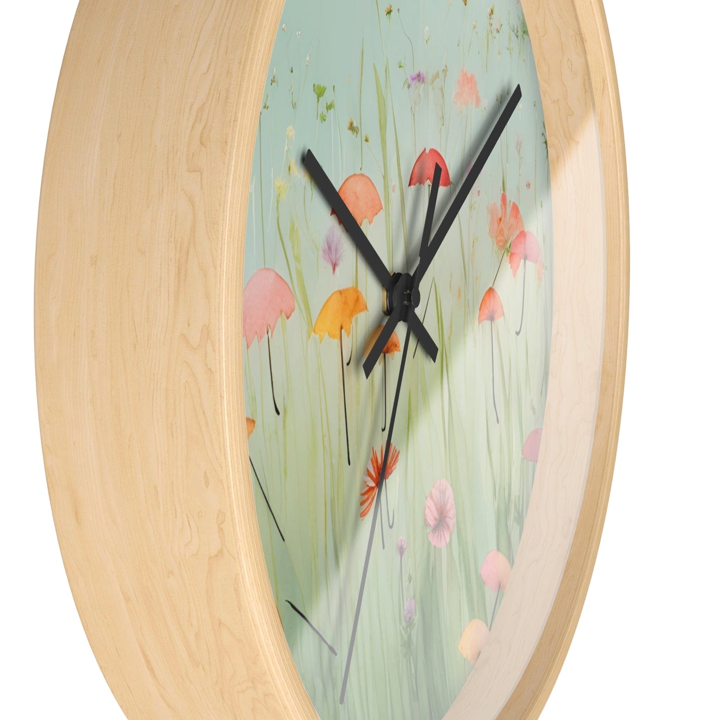 Wall Clock "Umbrella Bloom Haven"