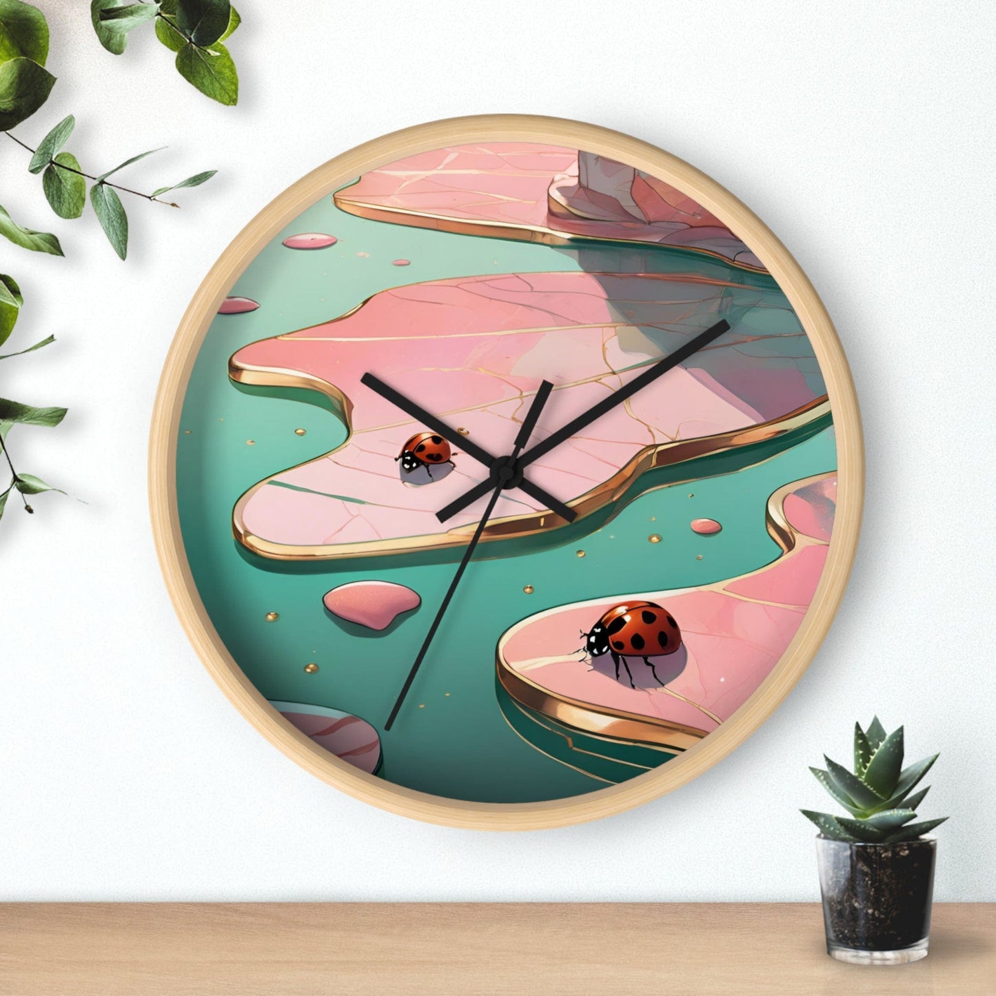 Wall Clock "Golden Meadow Whispers"