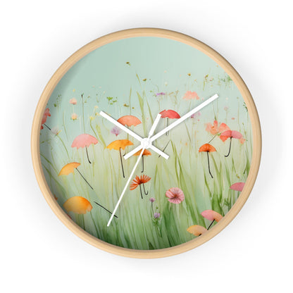 Wall Clock "Umbrella Bloom Haven"