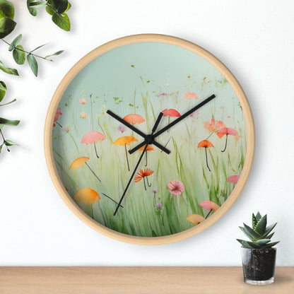 Wall Clock "Umbrella Bloom Haven"